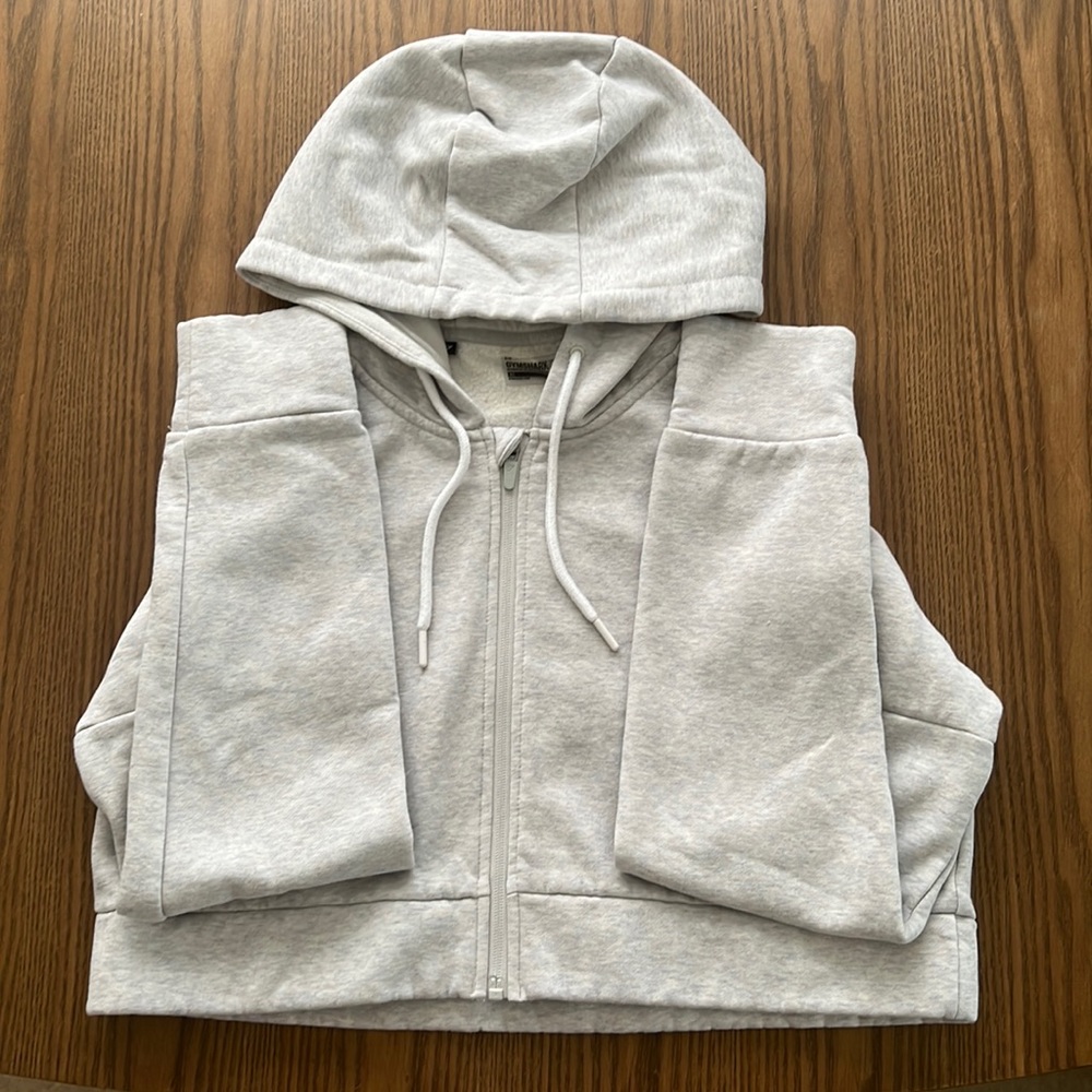 Gymshark Legacy Fitness Crop Zip Hoodie Size XL